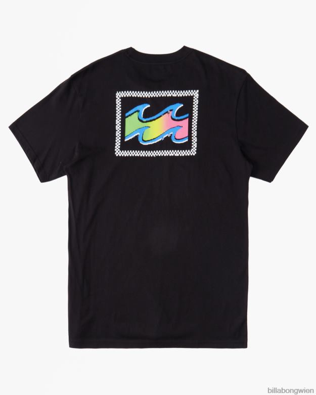 Billabong Clothing 00V681024 | Billabong Buntstift-Wellen-T-Shirt Schwarz Jungs