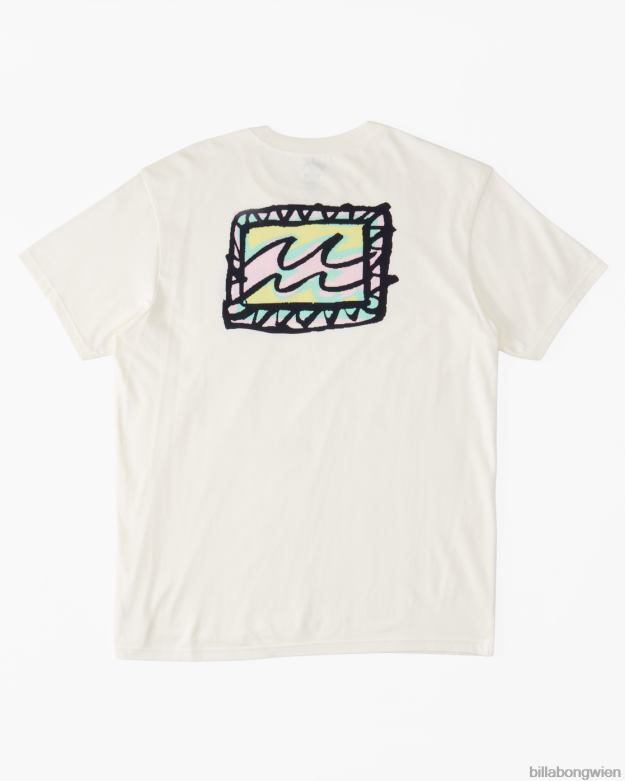 Billabong Clothing 00V681025 | Billabong Buntstift-Wellen-T-Shirt cremefarben Jungs
