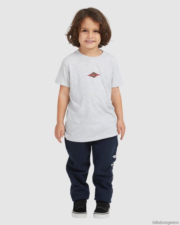 Billabong Clothing 00V681064 | Billabong (2-7) Groms Diamond Wave Kurzarm-T-Shirt hellgraues Heidekraut Jungs