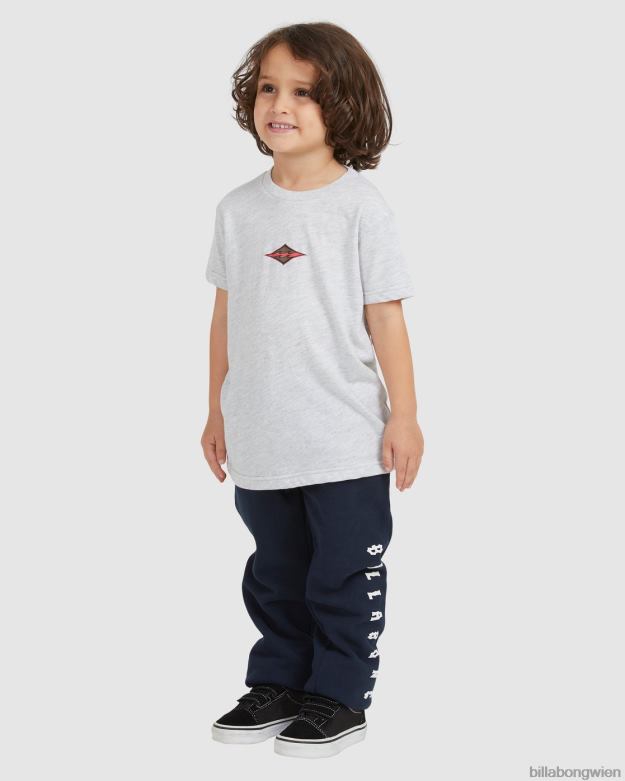 Billabong Clothing 00V681064 | Billabong (2-7) Groms Diamond Wave Kurzarm-T-Shirt hellgraues Heidekraut Jungs
