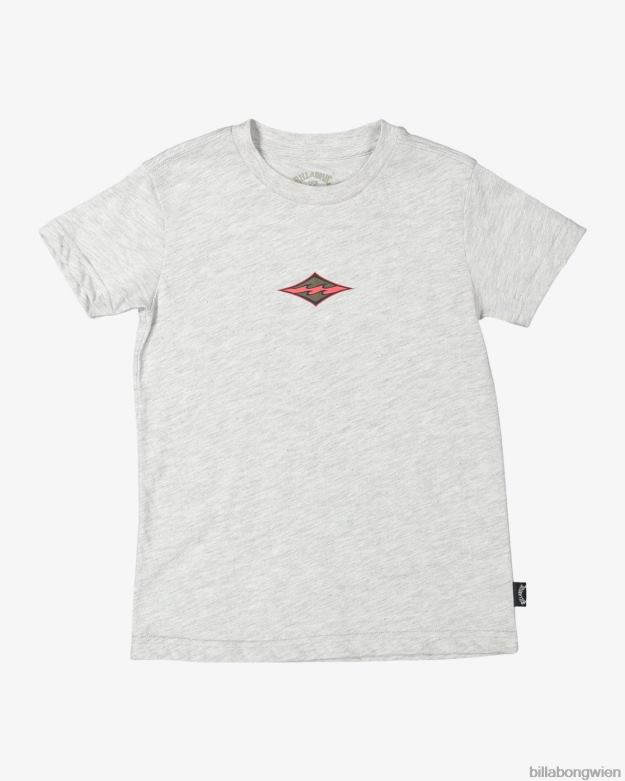 Billabong Clothing 00V681064 | Billabong (2-7) Groms Diamond Wave Kurzarm-T-Shirt hellgraues Heidekraut Jungs