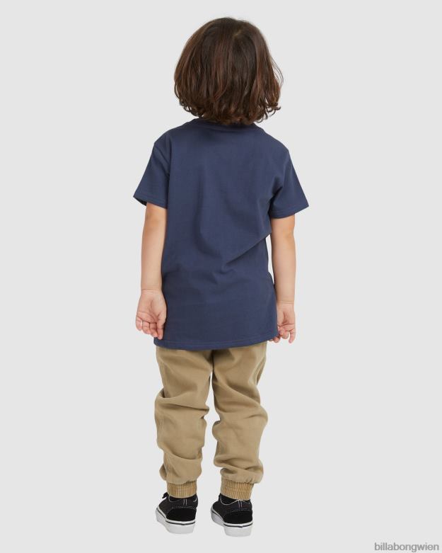 Billabong Clothing 00V681095 | Billabong (2-7) Groms Diamond Wave Kurzarm-T-Shirt Denim Jungs
