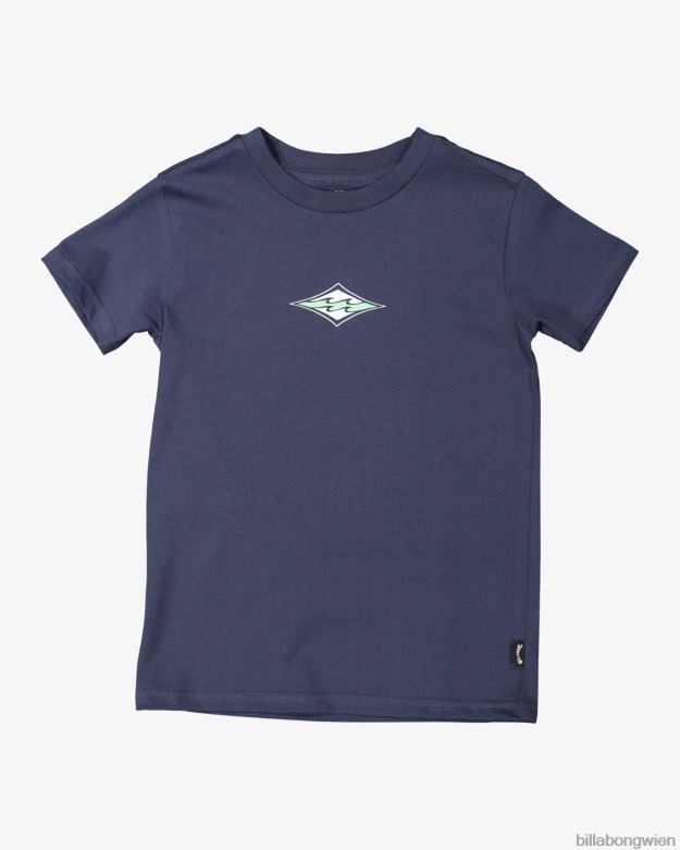 Billabong Clothing 00V681095 | Billabong (2-7) Groms Diamond Wave Kurzarm-T-Shirt Denim Jungs