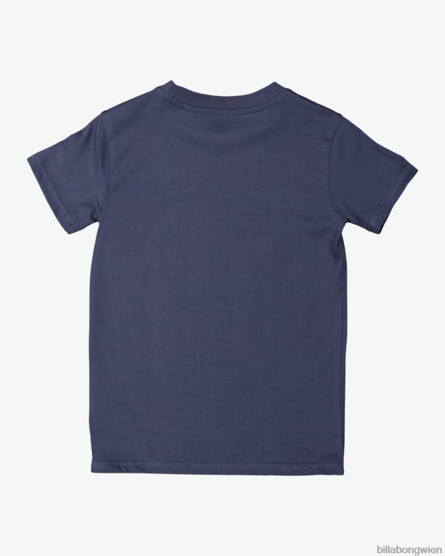 Billabong Clothing 00V681095 | Billabong (2-7) Groms Diamond Wave Kurzarm-T-Shirt Denim Jungs