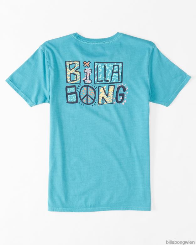 Billabong Clothing 00V681097 | Billabong T-Shirt mit Aufschrift dunkle Minze Jungs