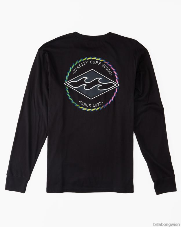 Billabong Clothing 00V681099 | Billabong Rotor Diamond Langarm-T-Shirt Schwarz Jungs