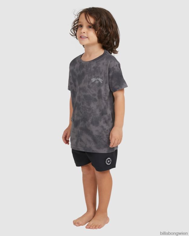 Billabong Clothing 00V681122 | Billabong (2-7) Groms Arch Batik-Kurzarm-T-Shirt Schwarz Jungs
