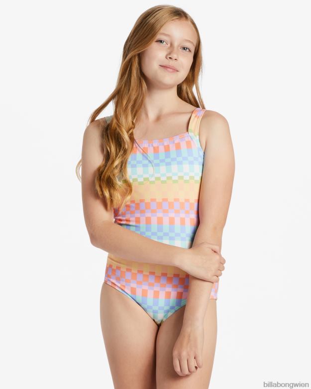 Billabong Clothing 00V682648 | Billabong Einteiliger Badeanzug mit Paradise-Karomuster multi Mädchen