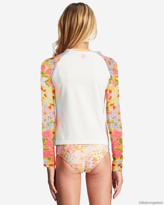 Billabong Clothing 00V682714 | Billabong 4–16 Frühlings-Daydream-Langarm-Rashguard-Zweiteiler-Badeset goldener Pfirsich Mädchen