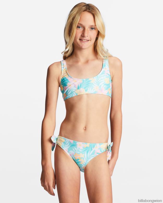 Billabong Clothing 00V682724 | Billabong Zweiteiliges Badeset mit Tanktop für Kinder von 4 bis 16 Jahren helle Lagune Mädchen