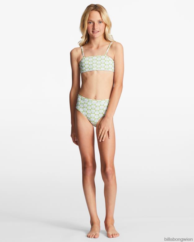 Billabong Clothing 00V682731 | Billabong 4–16 Daze All Day Strappy Tank Zweiteiliges Badeset Mooswiese Mädchen