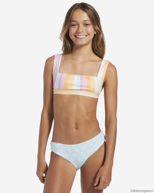Billabong Clothing 00V682738 | Billabong 4-16 auf der positiven Seite, zweiteiliges Schwimmset mit Wende-Tanktop multi Mädchen