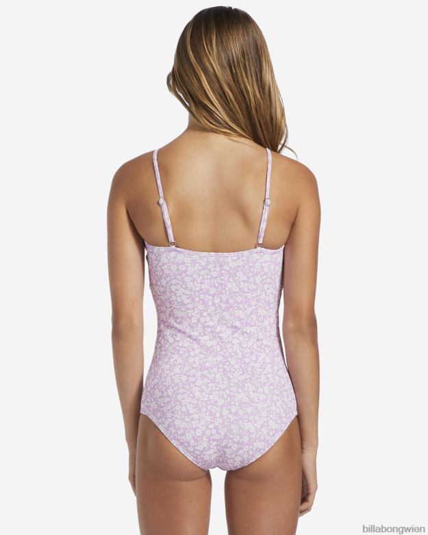 Billabong Clothing 00V682758 | Billabong 4-16 einteiliger Badeanzug mit Blumenmuster lila Traum Mädchen