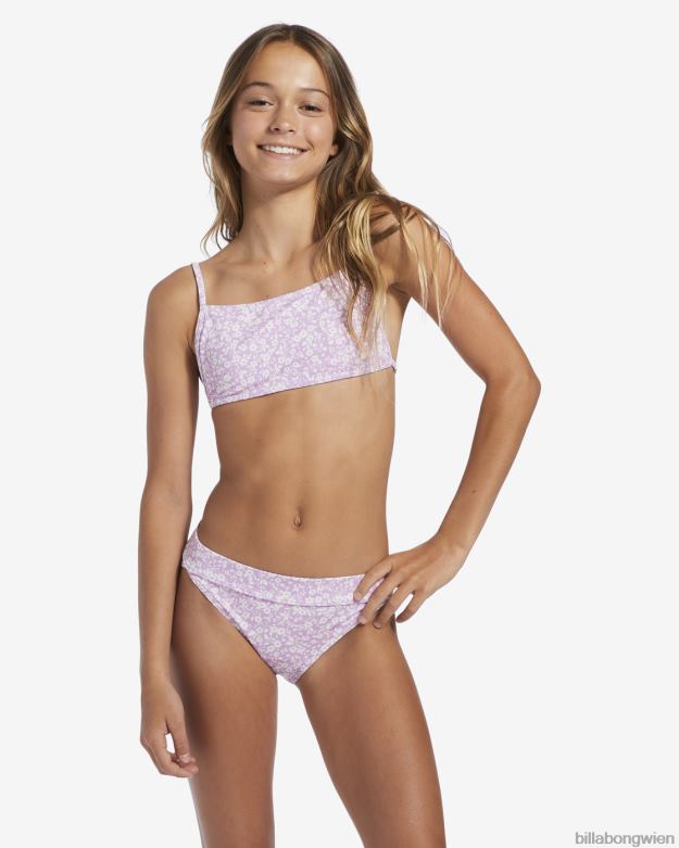 Billabong Clothing 00V682788 | Billabong Zweiteiliges Badeset mit Trägershirt und Blumenmuster (4–16). lila Traum Mädchen