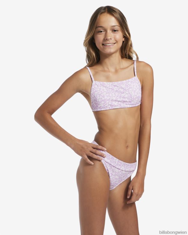 Billabong Clothing 00V682788 | Billabong Zweiteiliges Badeset mit Trägershirt und Blumenmuster (4–16). lila Traum Mädchen