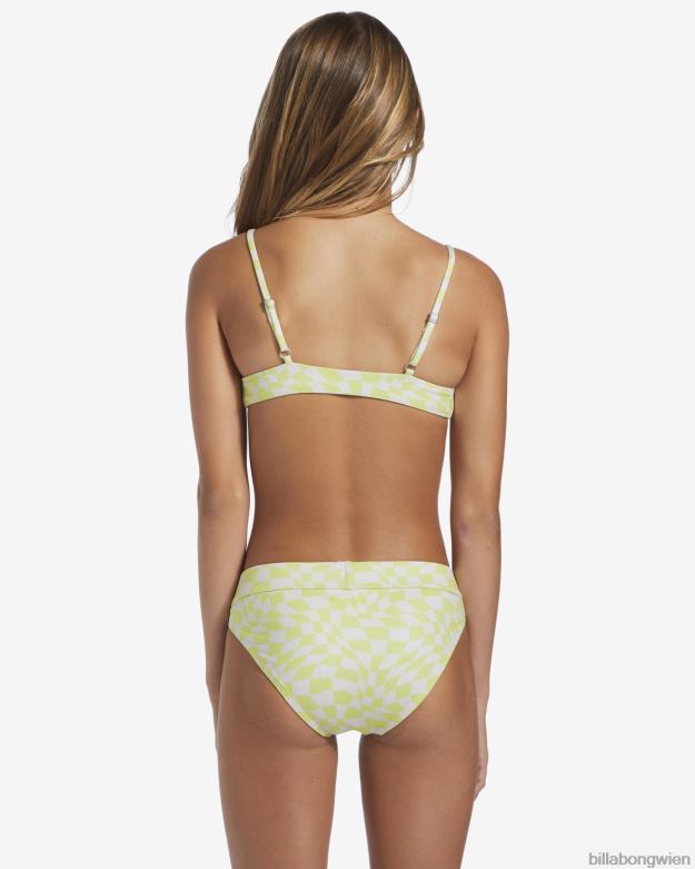 Billabong Clothing 00V682608 | Billabong Daydream-Karo-Zweiteiler-Triangel-Bikini-Set mit Bändern helle Limette Mädchen