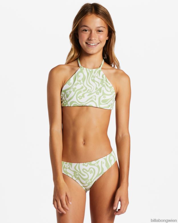 Billabong Clothing 00V682665 | Billabong Zweiteiliges Wende-Bikini-Set mit Blumen im Meer Weide Mädchen