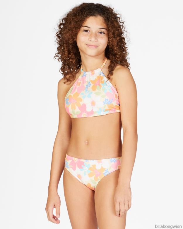 Billabong Clothing 00V682721 | Billabong Passt gut zu deinem hochgeschlossenen Neckholder-Bikini-Set multi Mädchen
