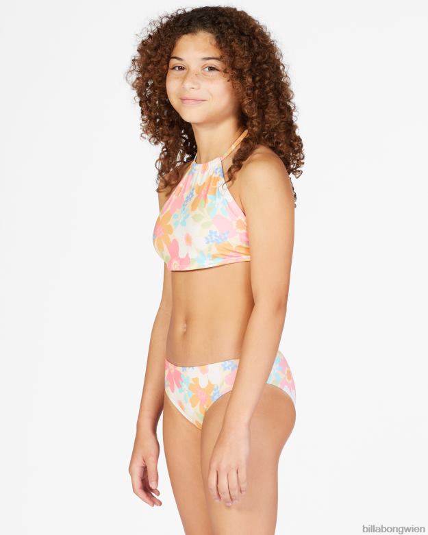 Billabong Clothing 00V682721 | Billabong Passt gut zu deinem hochgeschlossenen Neckholder-Bikini-Set multi Mädchen