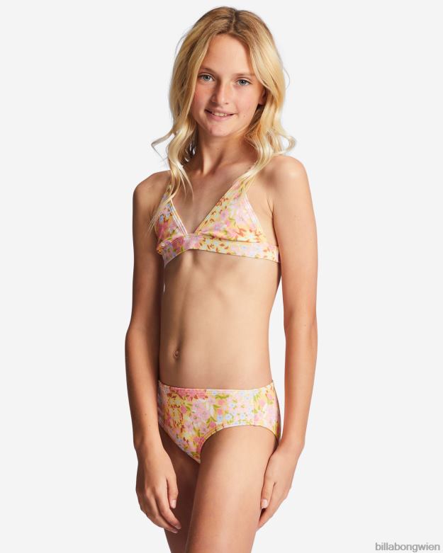 Billabong Clothing 00V682729 | Billabong 4–16 Frühlings-Daydream-Triangel-Zweiteiler-Bikini-Set goldener Pfirsich Mädchen