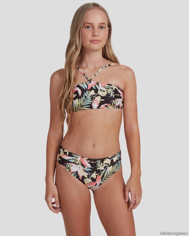 Billabong Clothing 00V682794 | Billabong Love Palms Bandeau-Bikini-Set Schwarz Mädchen