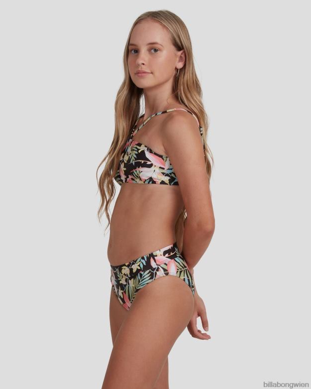 Billabong Clothing 00V682794 | Billabong Love Palms Bandeau-Bikini-Set Schwarz Mädchen
