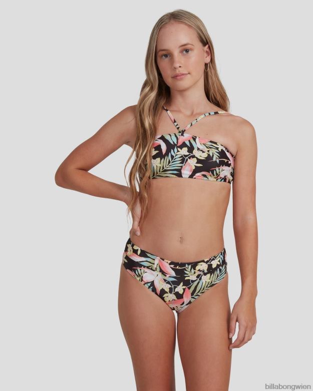 Billabong Clothing 00V682794 | Billabong Love Palms Bandeau-Bikini-Set Schwarz Mädchen