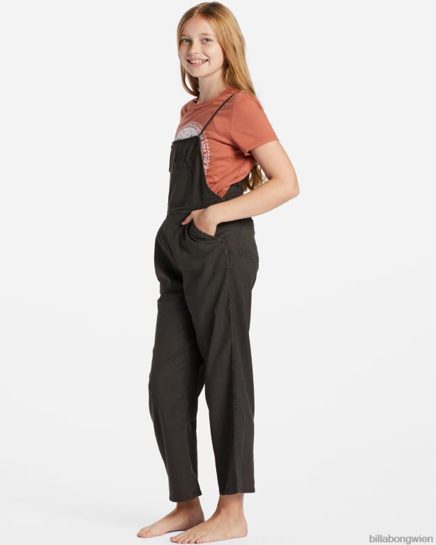 Billabong Clothing 00V682602 | Billabong Wild Lengths Jr. Overall aus schwarz Mädchen
