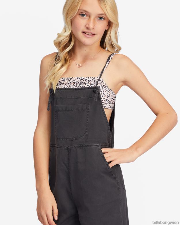 Billabong Clothing 00V682602 | Billabong Wild Lengths Jr. Overall aus schwarz Mädchen
