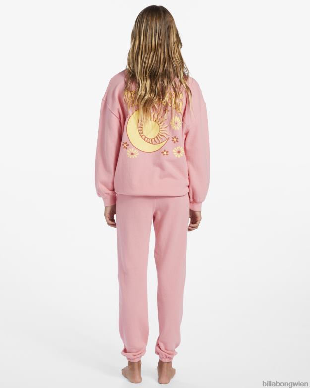 Billabong Clothing 00V682603 | Billabong Wellen schlagende Jogginghose mit hohem Bund rosa Augenzwinkern Mädchen
