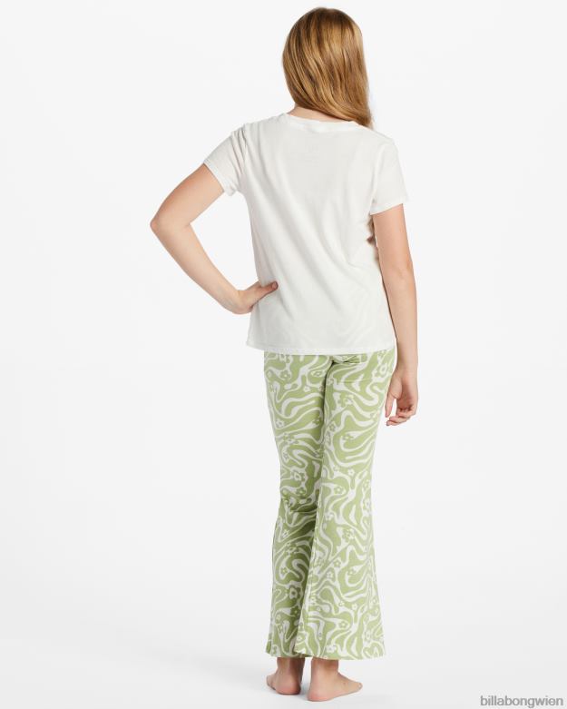 Billabong Clothing 00V682621 | Billabong Sag mir eine ausgestellte Hose mit elastischem Bund Weide Mädchen