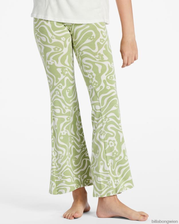 Billabong Clothing 00V682621 | Billabong Sag mir eine ausgestellte Hose mit elastischem Bund Weide Mädchen