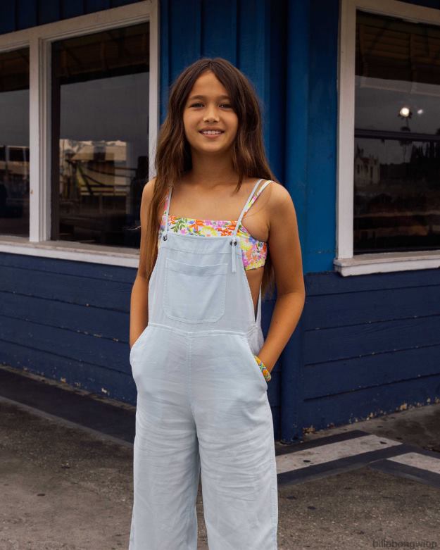 Billabong Clothing 00V682678 | Billabong Wild Lengths Jr. Overall helles Chambray Mädchen