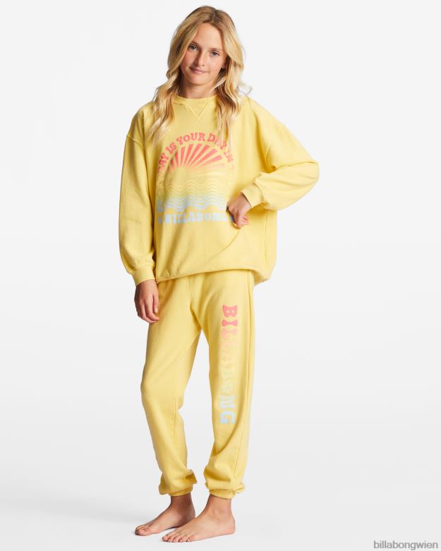 Billabong Clothing 00V682702 | Billabong Wellen schlagende Jogginghose mit hohem Bund frisch gepresst Mädchen