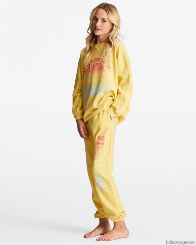 Billabong Clothing 00V682702 | Billabong Wellen schlagende Jogginghose mit hohem Bund frisch gepresst Mädchen