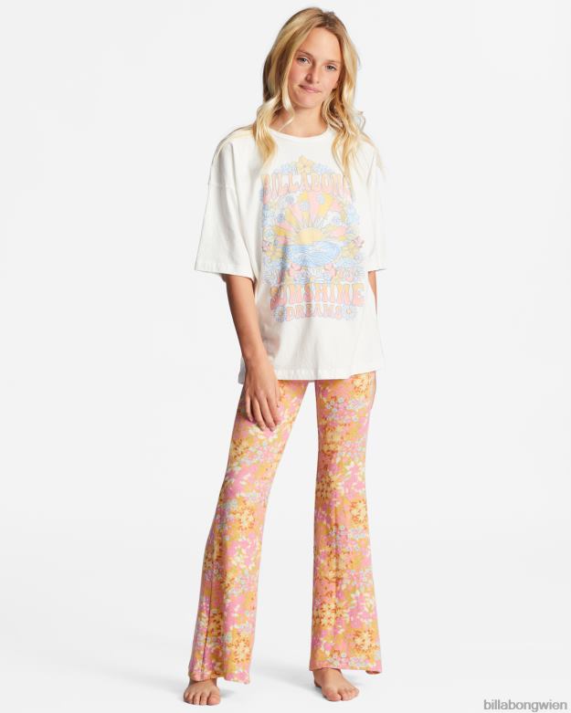 Billabong Clothing 00V682711 | Billabong Erzähl mir von gemütlichen, hoch taillierten Schlaghosen zartes Rosa Mädchen