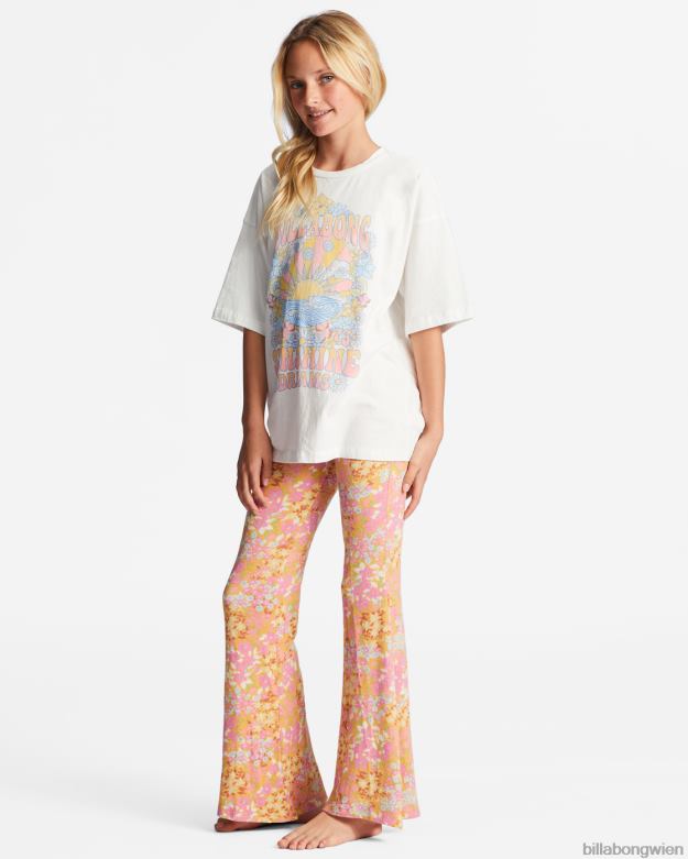 Billabong Clothing 00V682711 | Billabong Erzähl mir von gemütlichen, hoch taillierten Schlaghosen zartes Rosa Mädchen