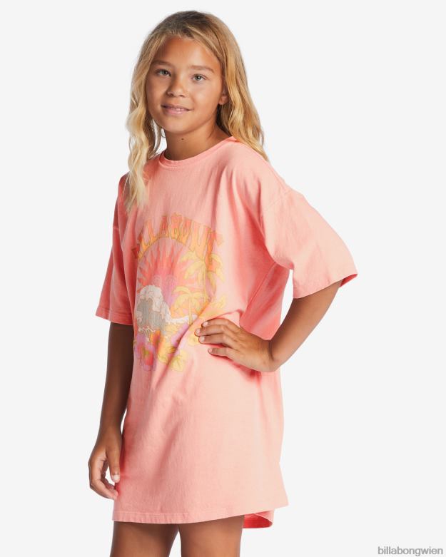 Billabong Clothing 00V682616 | Billabong T-Shirt-Kleid für echte Jungen (4–16). weich und pfirsichfarben Mädchen