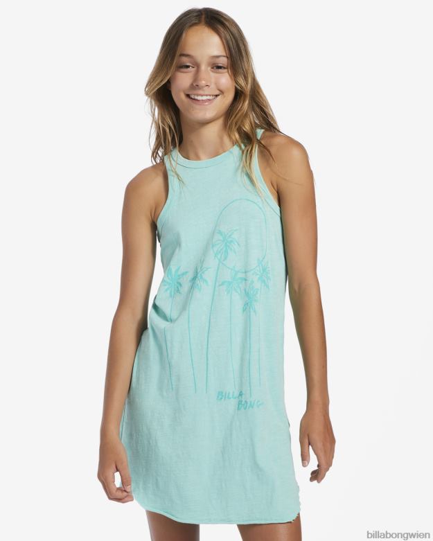 Billabong Clothing 00V682673 | Billabong 4–16 cooles Strand-T-Shirt-Kleid helle Lagune Mädchen