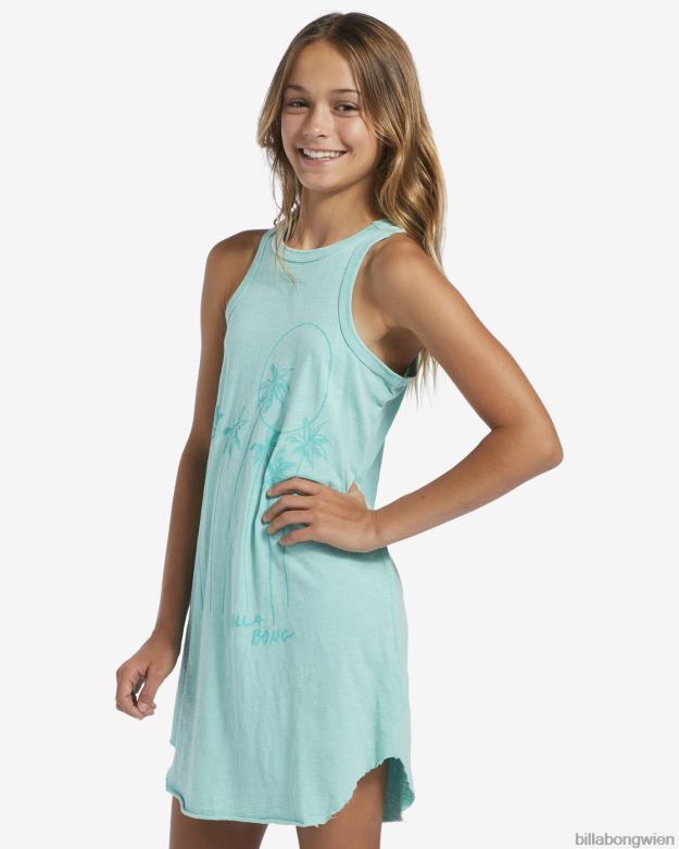 Billabong Clothing 00V682673 | Billabong 4–16 cooles Strand-T-Shirt-Kleid helle Lagune Mädchen