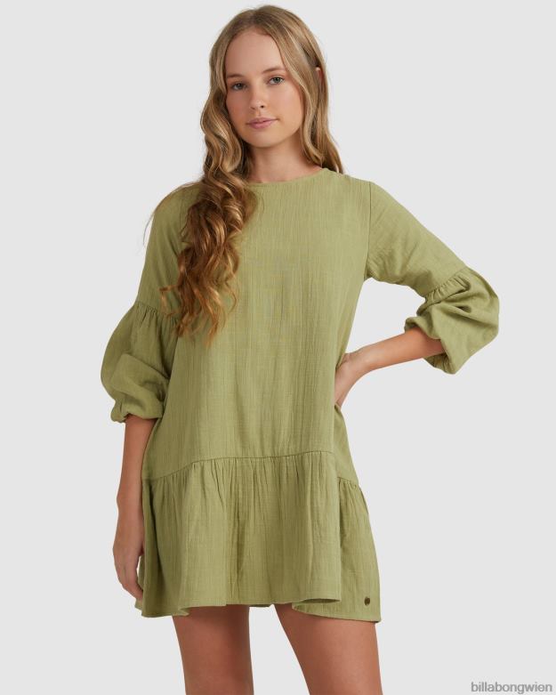 Billabong Clothing 00V682795 | Billabong Mini-Wünsche-Langarmkleid Avocado Mädchen