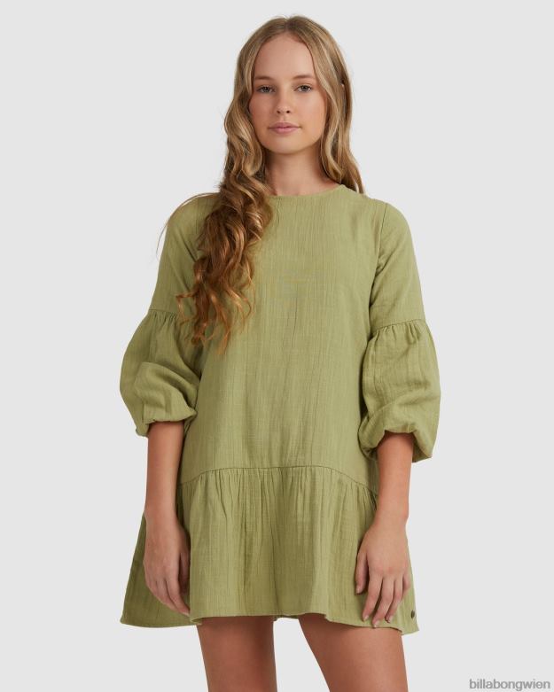 Billabong Clothing 00V682795 | Billabong Mini-Wünsche-Langarmkleid Avocado Mädchen