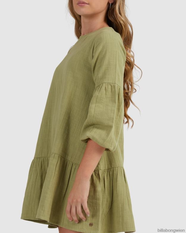 Billabong Clothing 00V682795 | Billabong Mini-Wünsche-Langarmkleid Avocado Mädchen