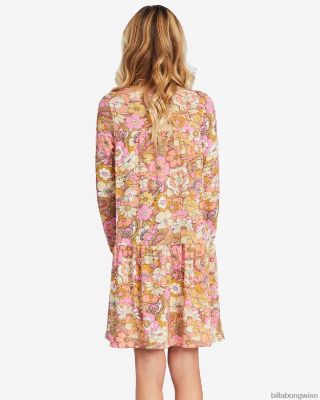 Billabong Clothing 00V682796 | Billabong in the wild langärmliges Minikleid süße Schokolade Mädchen