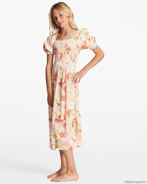 Billabong Clothing 00V682799 | Billabong 4-16 Frühlings-Affären-Midikleid rosa Augenzwinkern Mädchen