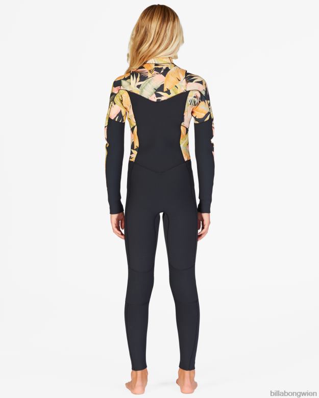 Billabong Clothing 00V682703 | Billabong 4/3 Salty Dayz Neoprenanzug mit Brustreißverschluss Dschungelnacht Mädchen