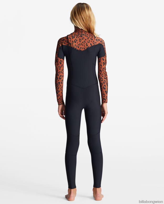 Billabong Clothing 00V682739 | Billabong 3/2 Salty Dayz Neoprenanzug mit Brustreißverschluss gefleckt Mädchen