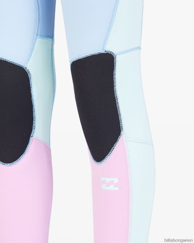 Billabong Clothing 00V682754 | Billabong 4/3-Synergy-Neoprenanzug mit Reißverschluss hinten Eisberg Mädchen