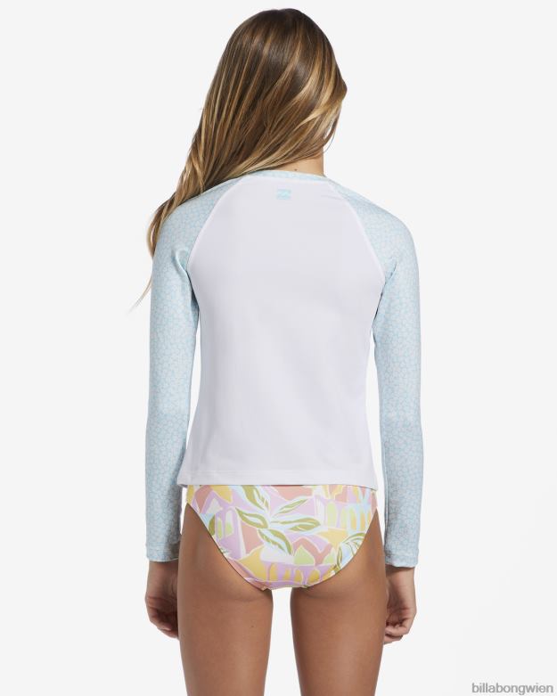 Billabong Clothing 00V682607 | Billabong Tropical Crush Langarm-Rashguard mit UPF 50 Salzkristall Mädchen