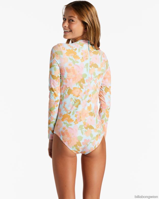 Billabong Clothing 00V682666 | Billabong Weggeblasener langärmliger, einteiliger Rashguard multi Mädchen